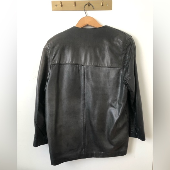 Vintage Long Leather Jacket - Picture 2 of 4